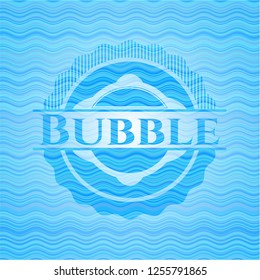Bubble water style badge.