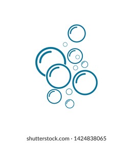 Bubble water vector illustration design template
