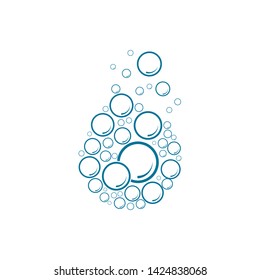 Bubble water vector illustration design template