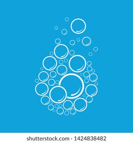 Bubble water vector illustration design template