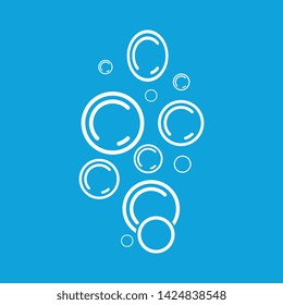 Bubble water vector illustration design template