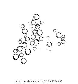 Bubble water vector illustration design template