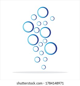 Plantilla de diseño de ilustración de vector de agua de burbuja