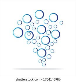Plantilla de diseño de ilustración de vector de agua de burbuja