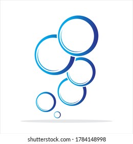 Bläschen-Wasser-Vektorgrafik-Design-Vorlage