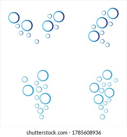 Plantilla de diseño de ilustración de vector de agua de burbuja
