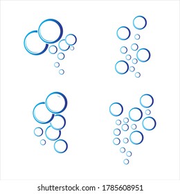 Plantilla de diseño de ilustración de vector de agua de burbuja
