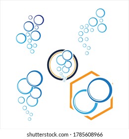 Plantilla de diseño de ilustración de vector de agua de burbuja
