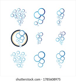 Bläschen-Wasser-Vektorgrafik-Design-Vorlage