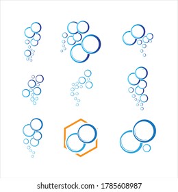 Bubble water vector illustration design template