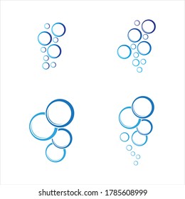 Plantilla de diseño de ilustración de vector de agua de burbuja