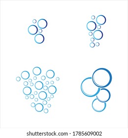 Plantilla de diseño de ilustración de vector de agua de burbuja