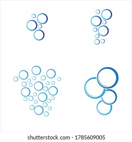 Plantilla de diseño de ilustración de vector de agua de burbuja