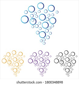 Plantilla de diseño de ilustración de vector de agua de burbuja