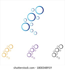 Plantilla de diseño de ilustración de vector de agua de burbuja