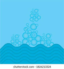 Bubble water vector illustration design template
