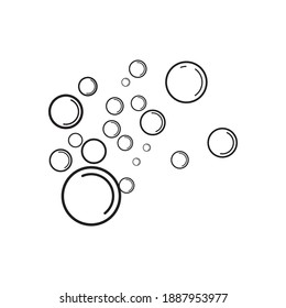Plantilla de diseño de ilustración de vector de agua de burbuja