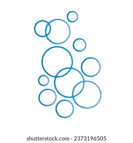 Bubble water vector illustration logo
