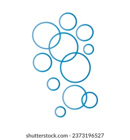 Bubble water vector illustration logo