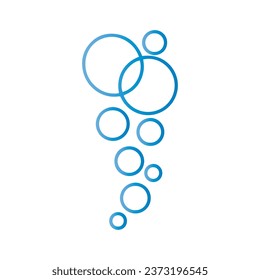 Bubble water vector illustration logo