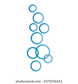 Bubble water vector illustration logo