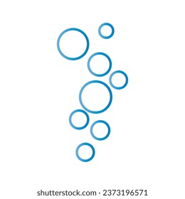 Logo de la ilustración del vector de agua de burbuja