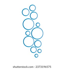 Bubble water vector illustration logo