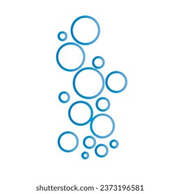 Bubble water vector illustration logo