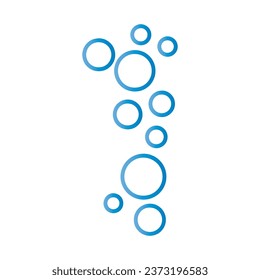 Bubble water vector illustration logo