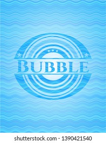 Bubble water wave emblem. Vector Illustration. Detailed.