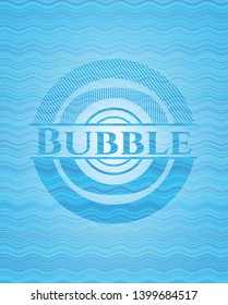 Bubble water wave representation style emblem. Vector Illustration. Detailed.