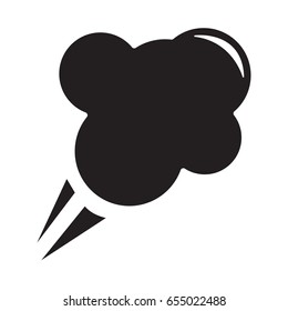 bubble words icon flat black