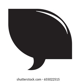 bubble words icon flat black