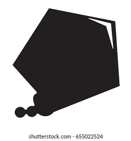 bubble words icon flat black
