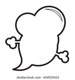 bubble words icon outline