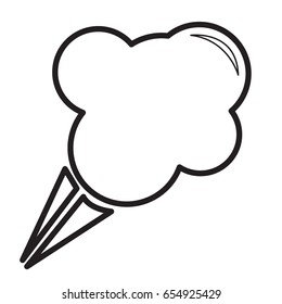 bubble words icon outline