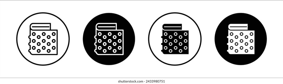 Conjunto de iconos de línea plana de ajuste de burbujas. Vector de ilustración de línea delgada