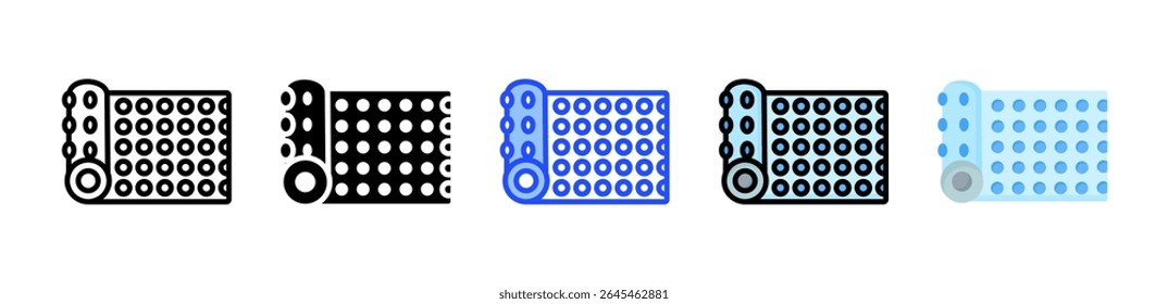 Bubble Wrap Icon Collection With Multiple Styles