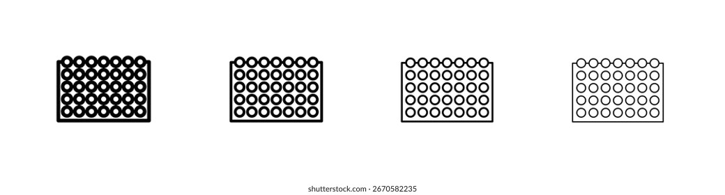 Colección de signo de ilustración de icono de envoltura de burbujas. símbolo o logotipo de Vector.