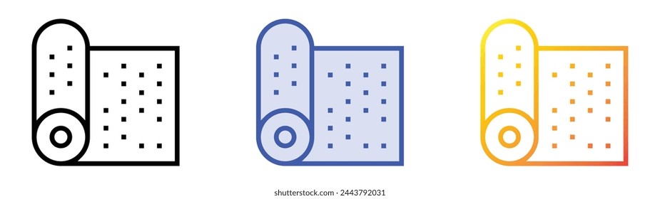 bubble wrap icon. Linear, Blue Fill and Gradient Style Design Isolated On White Background