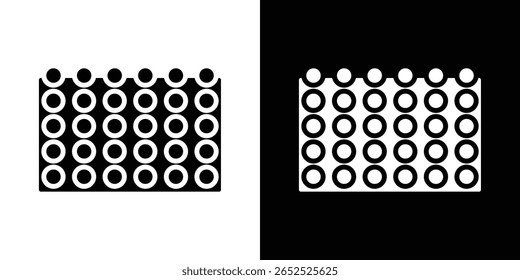 Colección de símbolo de icono de envoltura de burbujas. Vector plano ilustración de stock.