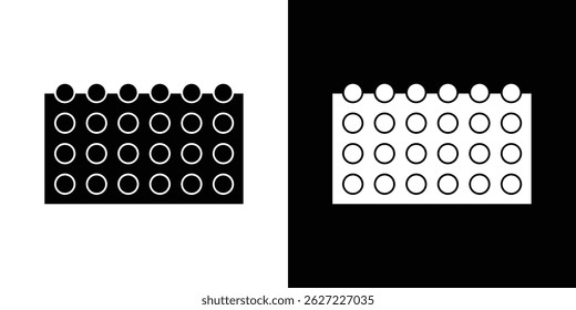 Bubble wrap icon vector, solid illustration, pictogram