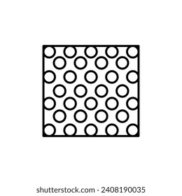 Bubble Wrap line icon. Protective Packaging icon in black and white color.