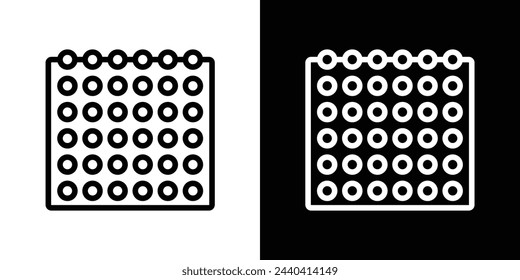 Bubble Wrap Packaging and Protection Icons. Safety Wrap and Cushioning Material Symbols