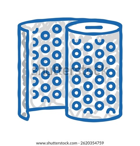 bubble wrap plastic doodle icon sketch vector. bubble wrap plastic sign. isolated symbol illustration