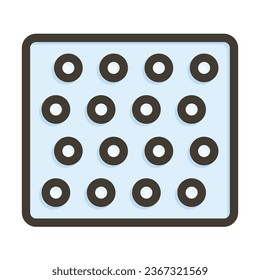 Bubble Wrap Vector Thick Line Filled Colors Icon For Personal And Commercial Use.
