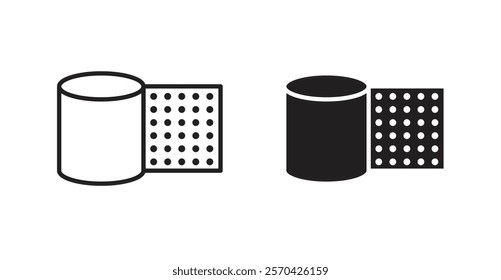 Bubble wrap vector web icons set