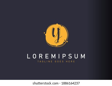 Bubble Y letter logo design. illustration of abstract bubble Y letter icon design. Vector design