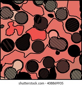 bubblegum and black abstract background