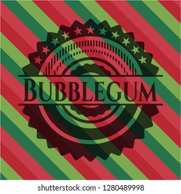 Bubblegum christmas emblem.